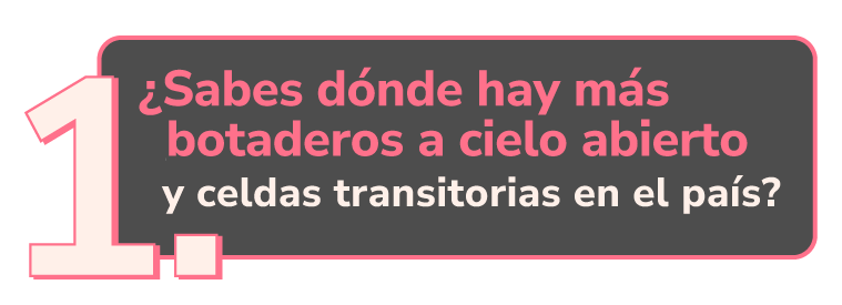 1. ¿Sabes dónde hay más botadores a cielo abierto?