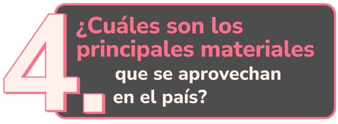 4. cuáles son los principales materiales aprovechables