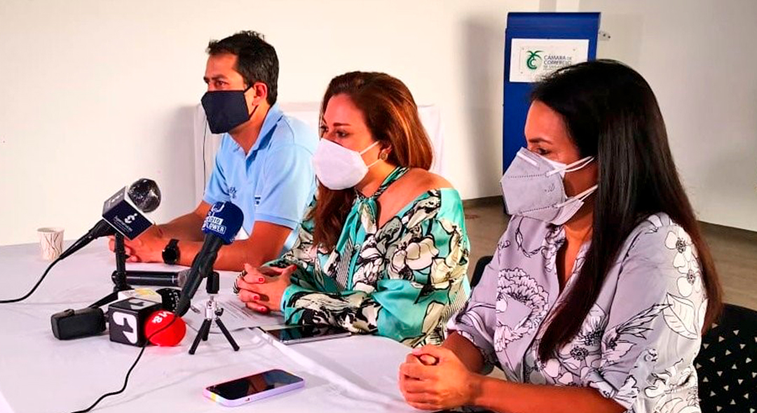 Rueda de prensa con la presencia del viceministro de Agua, Jose Luis Acero. Cortesía: Superservicios.