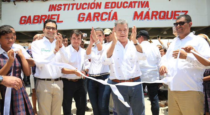 Gobierno Nacional inauguro megacolegio que beneficiara a 1200 ninos en Cartagena
