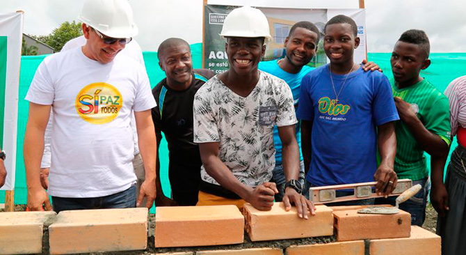 Hoy inicio la construccion de la casa prometida por Minvivienda al medallista olimpico Yuberjen Martinez