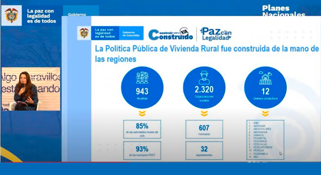 Sara Piñeros, directora de Vivienda Rural. Foto: cortesía Consejería para la Estabilización.