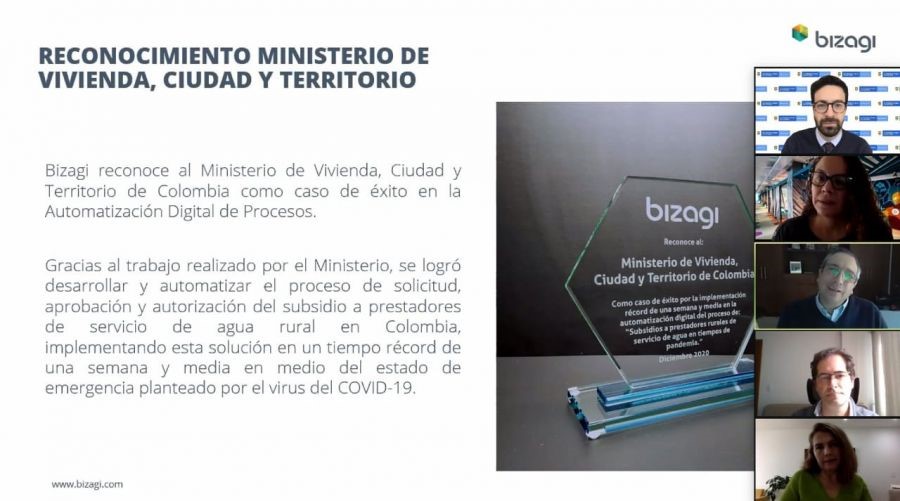 Jornada virtual de entrega de dicho reconocimiento.