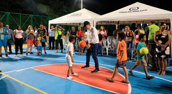 Minvivienda entrego nuevo parque recreo deportivo en Santa Marta