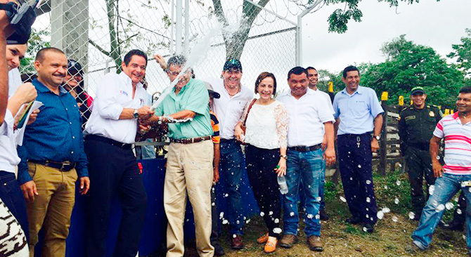 Hoy el 100 de la poblacion rural de Palmitos Sucre estreno acueducto