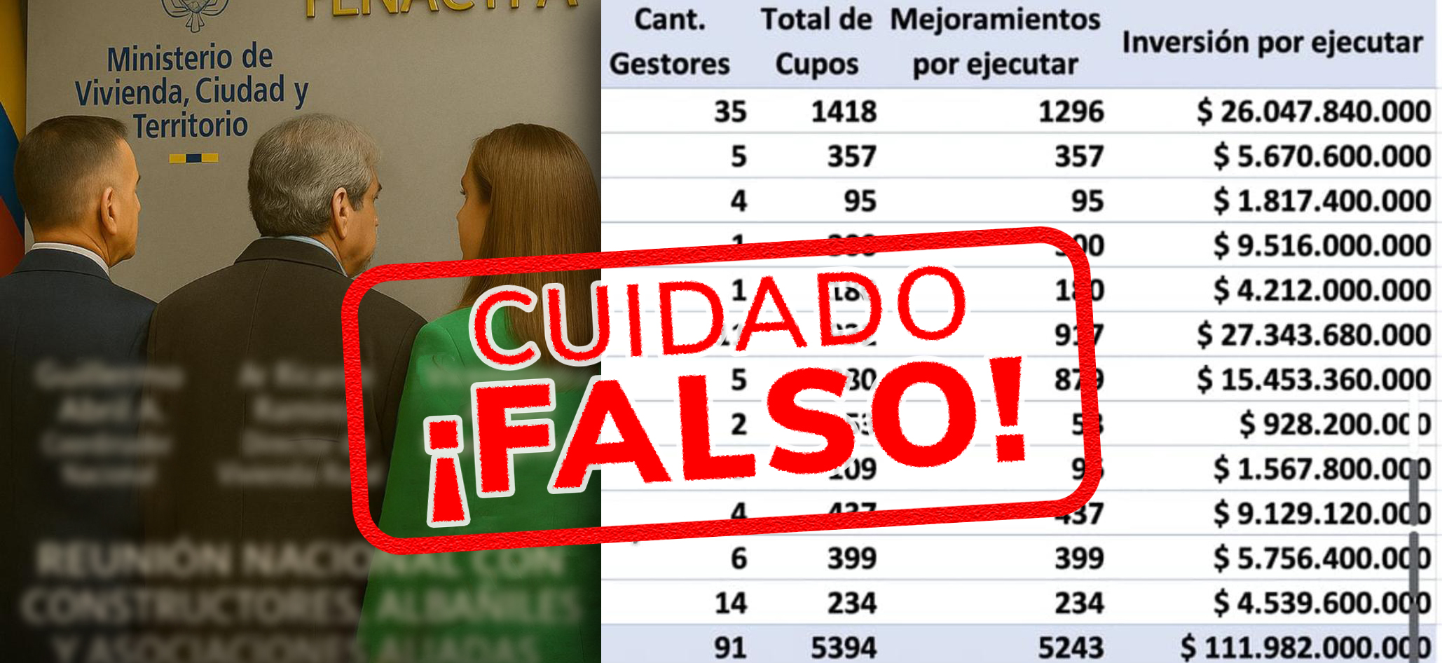 PIEZA GRAFICA CONVOCATORIAS FALSAS