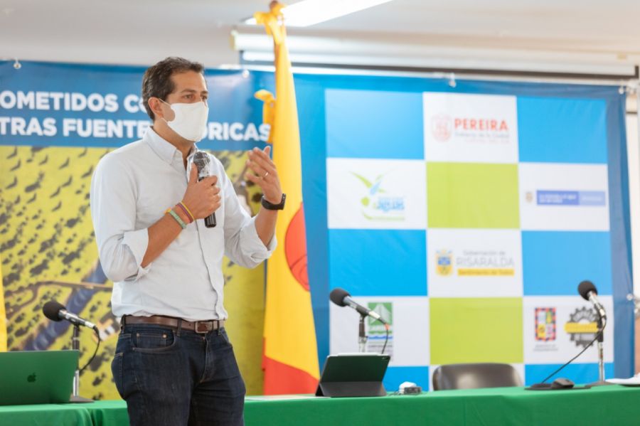 Intervención del viceministro de Agua, Jose Luis Acero. Foto: Aguas y Aguas de Pereira. 