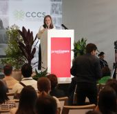FOTOGRAFÍA MINISTRA DE VIVIENDA HELGA MARIA RIVAS DURANTE edición XVI de Construverde 2025