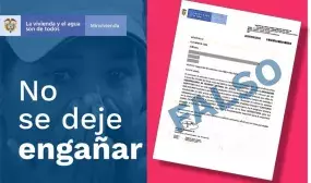 Con documentos falsos pretenden suplantar a funcionarios del Ministerio de Vivienda para exigir dinero a cambio de falsas promesas de vivienda. Foto: Archivo MVCT