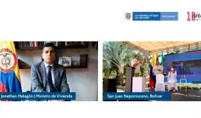 El Ministro de Vivienda destacó que la universalización del alcantarillado y el acueducto hace parte de los Objetivos de Desarrollo Sostenible (ODS) al 2030. Foto: MVCT