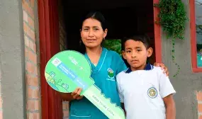 El Gobierno Nacional a través del Ministerio de Vivienda, Ciudad y Territorio entregó 75 viviendas rurales nuevas en el municipio de Páez y 25 mejoramientos en el municipio de Caldono, en el departamento de Cauca. Foto: archivo prensa (MVCT)