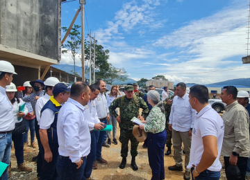 Ministra de Vivienda hace seguimiento a obras de construcción de Sauces II - Mocoa (Putumayo). Foto: Archivo prensa (MVCT)