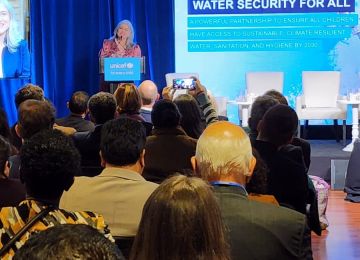 En conmemoración del Día Mundial del Agua, la ministra de Vivienda, Catalina Velasco, presidió una de las plenarias de la Conferencia de las Naciones Unidas sobre el Agua 2023