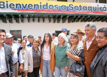 Ministra Catalina Velasco entrega dos buenas noticias en su recorrido por Boyacá. Foto: Sharon Durán (archivo MVCT).