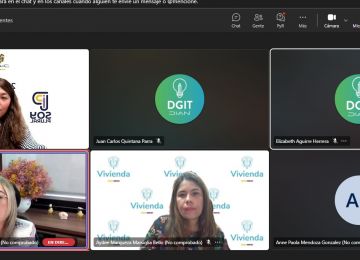 FOTOGRAFÍA DE LA PARTICIPACION DE LA UNIDAD DE ENFOQUE DIFERENCIAL Y GÉNERO DE LA DIRECCIÓN DE IMPUESTOS Y ADUANAS NACIONALES (DIAN) EN EL PANEL VIRTUAL