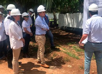 Minvivienda verifica avance de obras de acueducto y alcantarillado en San Andres y Providencia