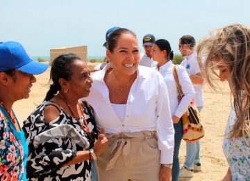 Con Guajira Azul más de 76 mil personas han accedido a agua potable por primera vez. Foto: Dania Asprilla (MVCT)