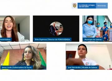 Durante un evento virtual se anunció la entrega de las viviendas que forman parte del programa de gratuidad. Foto: MVCT