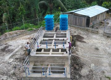 ‍Obras de alcantarillado de Medio Atrato. Foto: Dirección de Infraestructura. (MVCT)