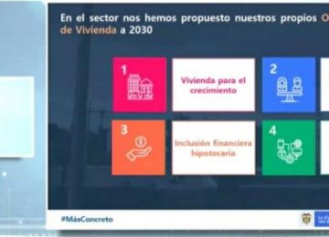 El ministro de Vivienda, Jonathan Malagón, expone los cuatro Objetivos de Desarrollo de Vivienda. Foto: Archivo MVCT