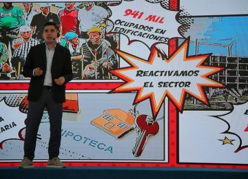 ‍El ministro de Vivienda, Jonathan Malagón, durante la presentación de los avances de la política habitacional de Colombia en el Congreso Nacional de la Construcción. Foto: Sharon Durán (MVCT)