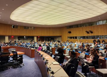 En conmemoración del Día Mundial del Agua, la ministra de Vivienda, Catalina Velasco, presidió una de las plenarias de la Conferencia de las Naciones Unidas sobre el Agua 2023