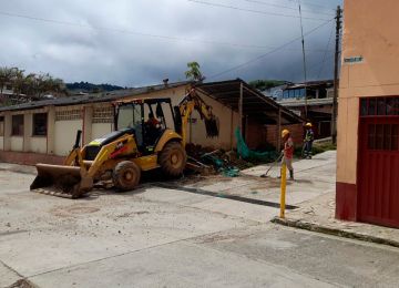 Obra de alcantarillado en el Valle del Cauca. Fotografía: Dirección de Infraestructura. (MVCT). 