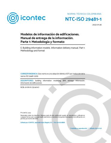 NTC-ISO 29481-1:2022