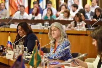 Ministra de Vivienda participa en XXXI asamblea de MINURVI en Chile. Foto: cortesía ECLAC - prensa sede Cepal