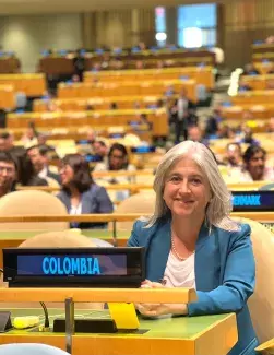 En conmemoración del Día Mundial del Agua, la ministra de Vivienda, Catalina Velasco, presidió una de las plenarias de la Conferencia de las Naciones Unidas sobre el Agua 2023