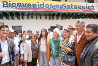 Ministra Catalina Velasco entrega dos buenas noticias en su recorrido por Boyacá. Foto: Sharon Durán (archivo MVCT).