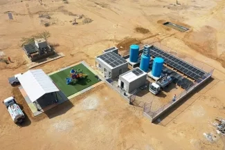 Más de 2.920 habitantes se beneficiarán de gran Centro Público de Abastecimiento de Agua “Flor de La Guajira” en Uribia. Foto: Sharon Durán (archivo MVCT).