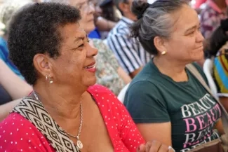 Ministra de Vivienda, Catalina Velasco, durante su jornada en Caldas. Foto: Sharon Durán (archivo MVCT).