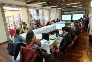 FOTOGRAFÍA, MESA DE TRABAJO CON LAS DELEGACIONES INTERNACIONALES, LIDERADA POR LA MINISTRA DE VIVIENDA, HELGA RIVAS.