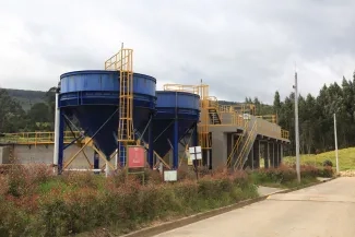 FOTOGRAFÍA PLANTA DE AGUAS RESIDUALES (PTAR) EN BOYACÁ.