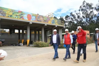 FOTOGRAFÍA VICEMINISTRO DE AGUA Y SANEAMIENTO BÁSICO EDWARD LIBREROS, EN VISITA TÉCNICA A PLANTA DE AGUAS RESIDUALES (PTAR) EN BOYACÁ.