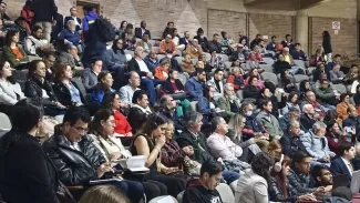 FOTOGRAFÍA FORO AGUA COMO BIEN COMÚN EN EL AUDITORIO VIRGINIA GUTIÉRREZ DE PINEDA DE LA UNIVERSIDAD NACIONAL DE COLOMBIA