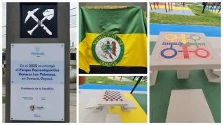 FOTOGRAFÍA FIRMA DE PROYECTO Y ESPACIOS DE EXPRESIÓN EN EL PARQUE RECREODEPORTIVO RENACER LAS PALMERAS