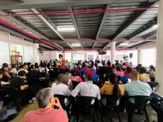 FOTOGRAFIA VICEMINISTERIO DE AGUA Y SANEAMIENTO BASICO EDWARD LIBREROS EN EVENTO RETOS Y OPORTUNIDADES DE LA LEY DE COMPETENCIAS