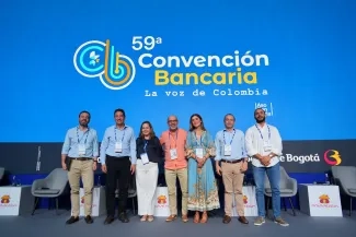 FOTOGRAFIA MINISTRA DE VIVIENDA, CIUDAD Y TERRITORIO, HELGA MARÍA RIVAS ARDILA DURANTE EL PANEL ‘LAS VOCES DE LAS CIUDADES’ DE LA 59ª CONVENCIÓN BANCARIA