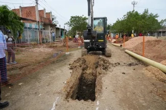FOTOGRAFIA INICIO DE OBRAS DE ALCANTARILLADO CARTAGENA 01