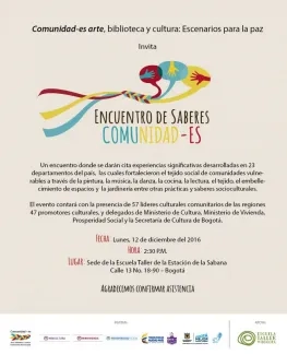 Encuentro de Saberes Comunidades un espacio para la reconciliacion y la paz