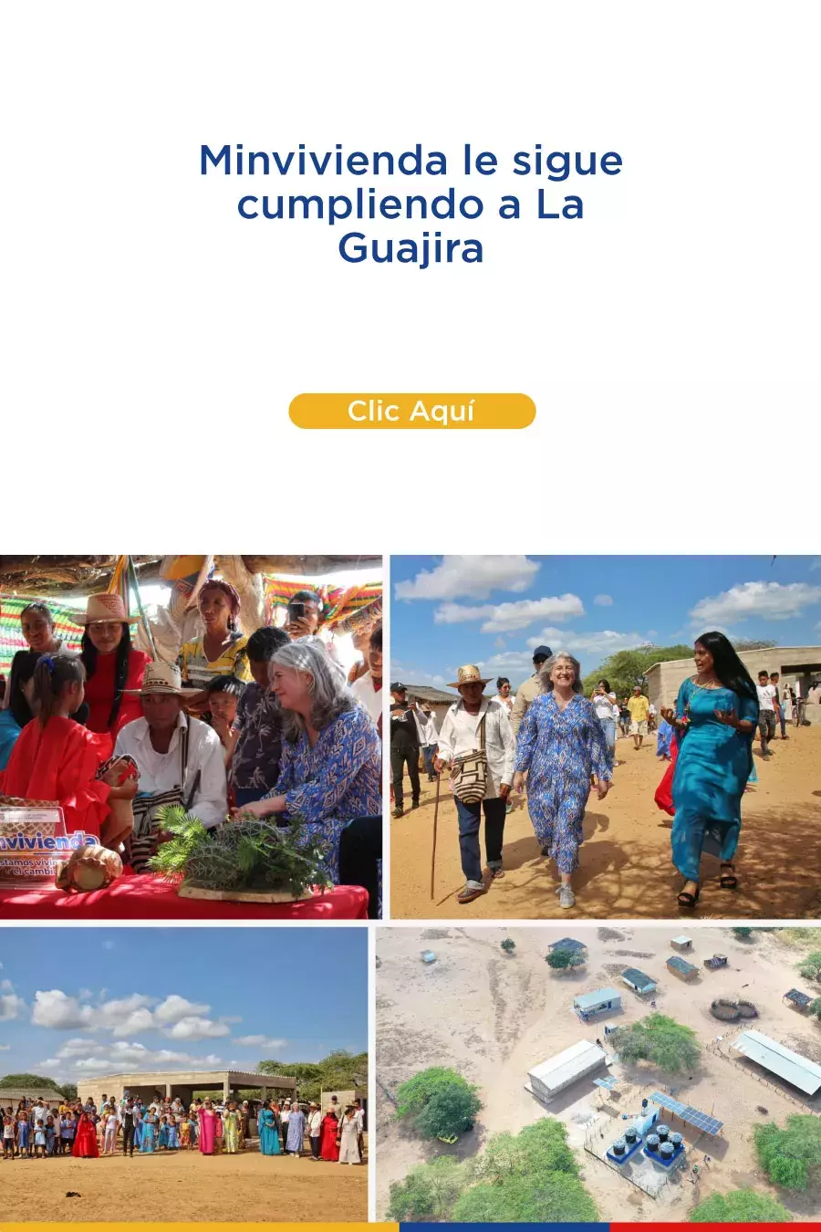 Minvivienda le sigue cumpliendo a La Guajira