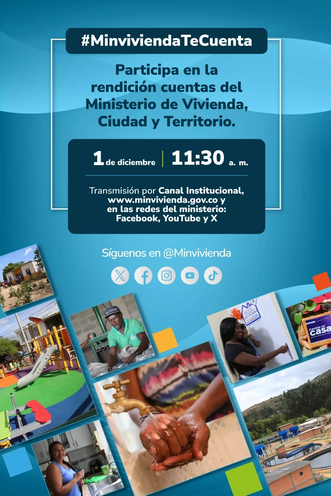Minvivienda invita a los y las colombianas a su rendición de cuentas este 1.º de diciembre