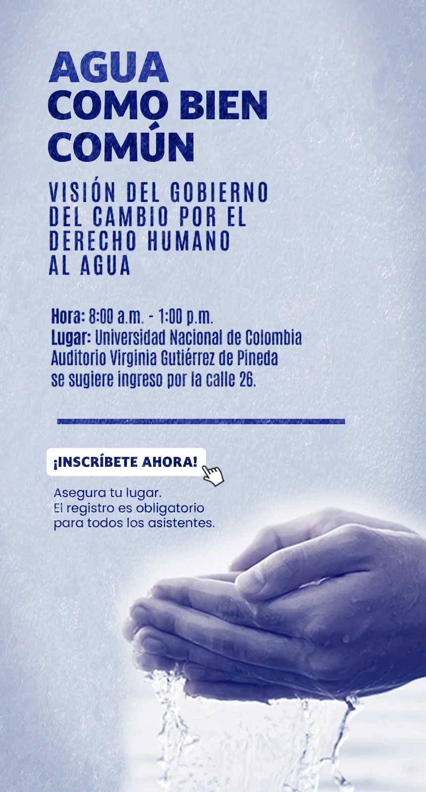 PIEZA GRÁFICA EVENTO EL AGUA COMO BIEN COMUN