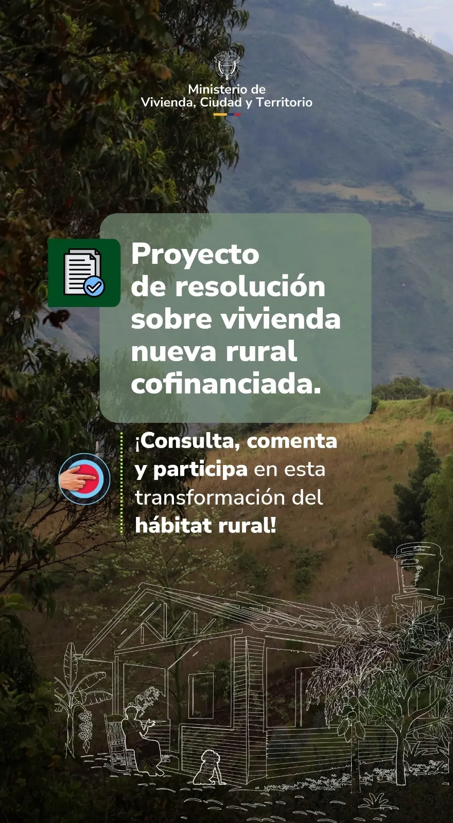 Pieza gráfica subsidio familiar de vivienda rural