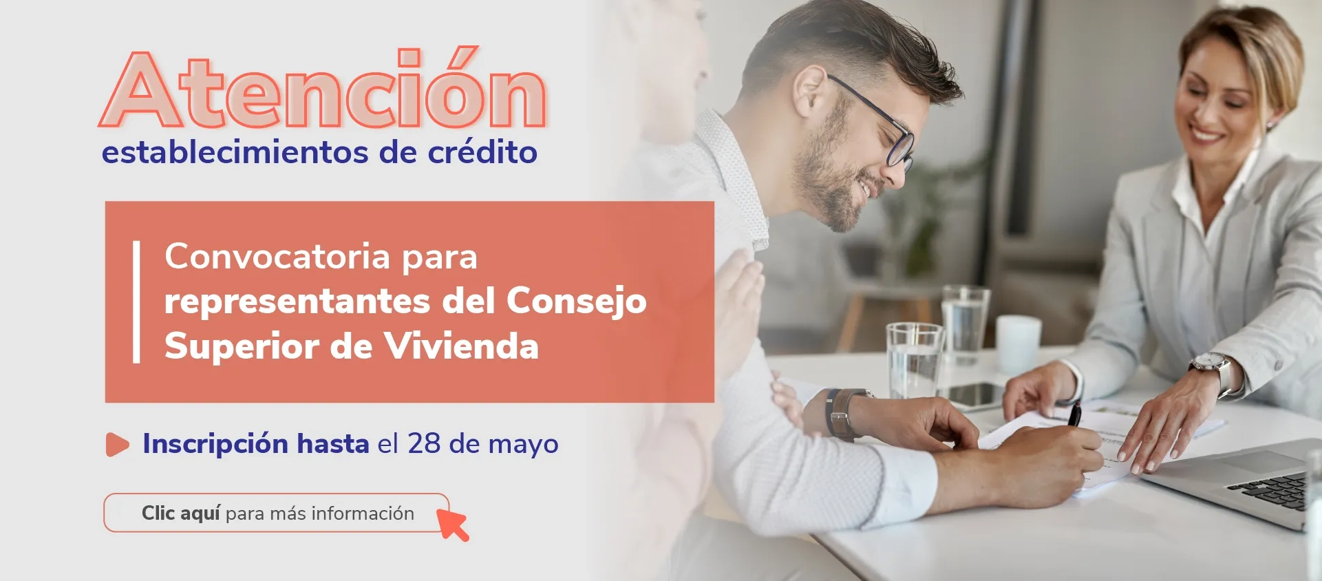 PIEZA GRAFICA Convocatoria Conformación del Consejo Superior de Vivienda Representante Establecimientos de Crédito