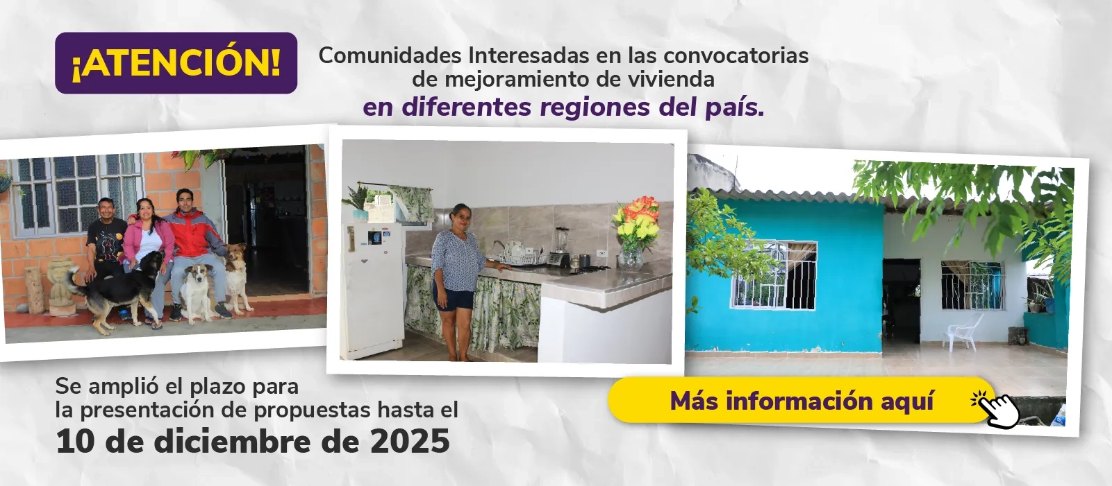 PIENZA GRAFICA AMPLIACION CONVOCATORIA MEJORAMIENTOS DE VIVIENDA
