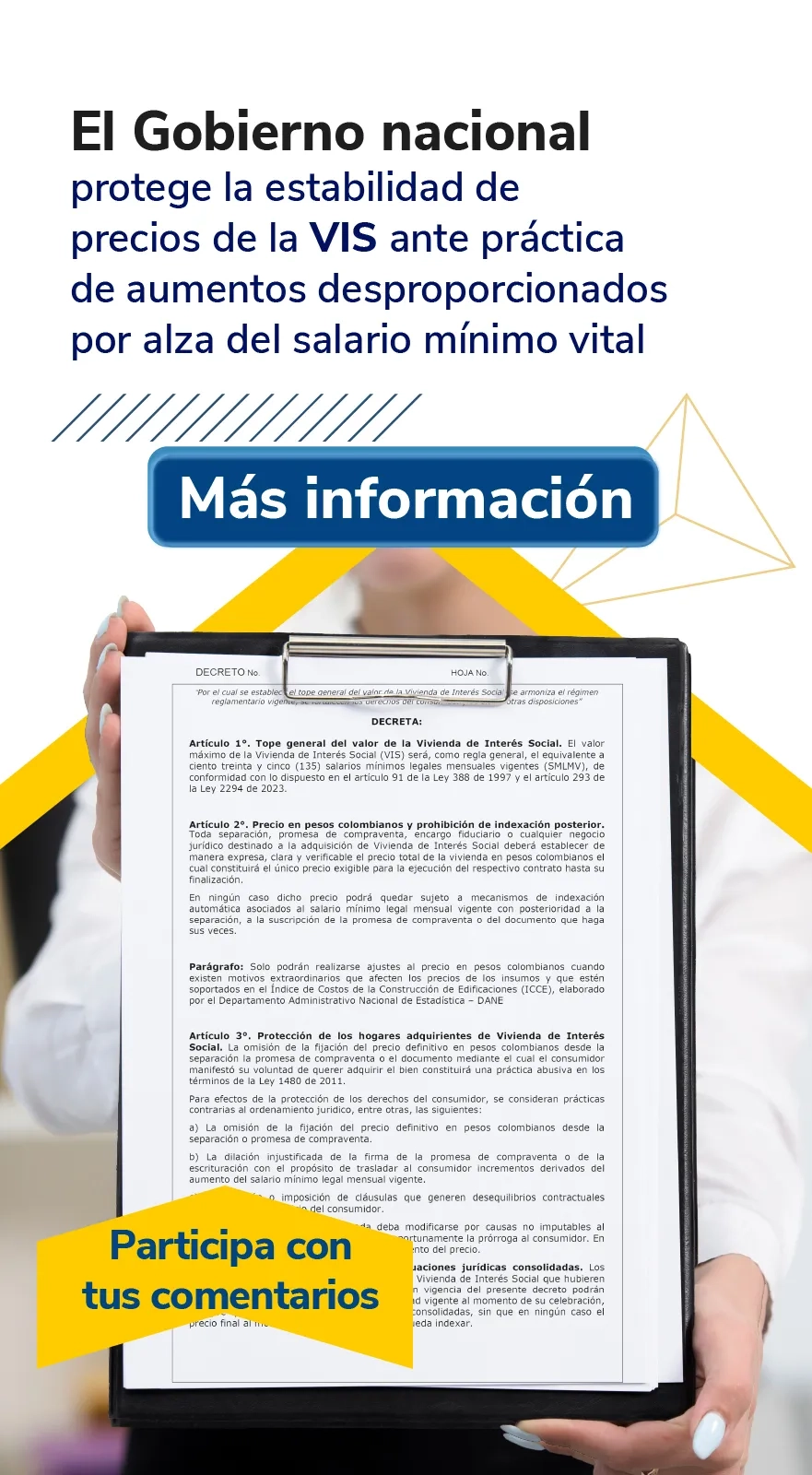 PIEZA GRAFICA COMUNICADO COBIERNO PROTEGE ESTABILIDAD DE PRECIOS EN LA VIS 