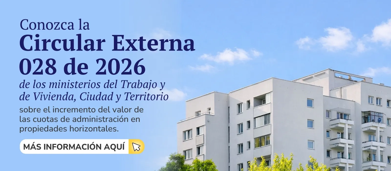 PIEZA GRAFICA COMUNICADO INCREMENTO CUOTAS DE ADMON